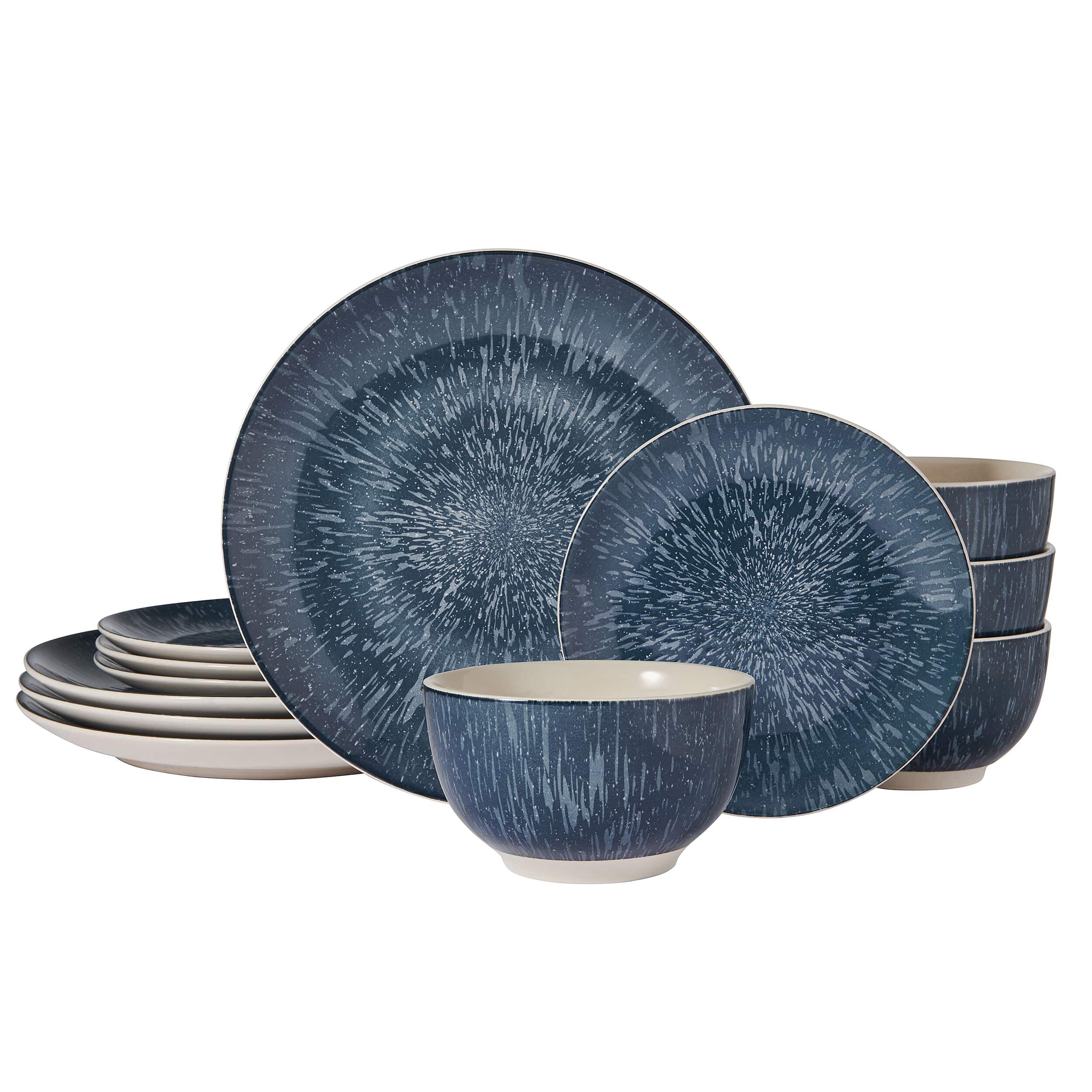 Mist 12 Piece Dinnerware Set. Service for 4