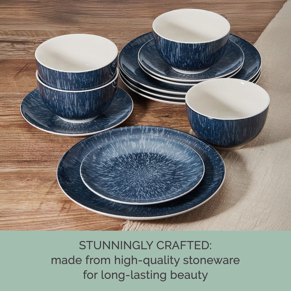 Mist 12 Piece Dinnerware Set. Service for 4