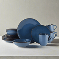 Pierce Blue 16 Piece Dinnerware Set. Service for 4