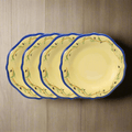 Pistoulet® Set of 4 Salad Plates with Blue Band