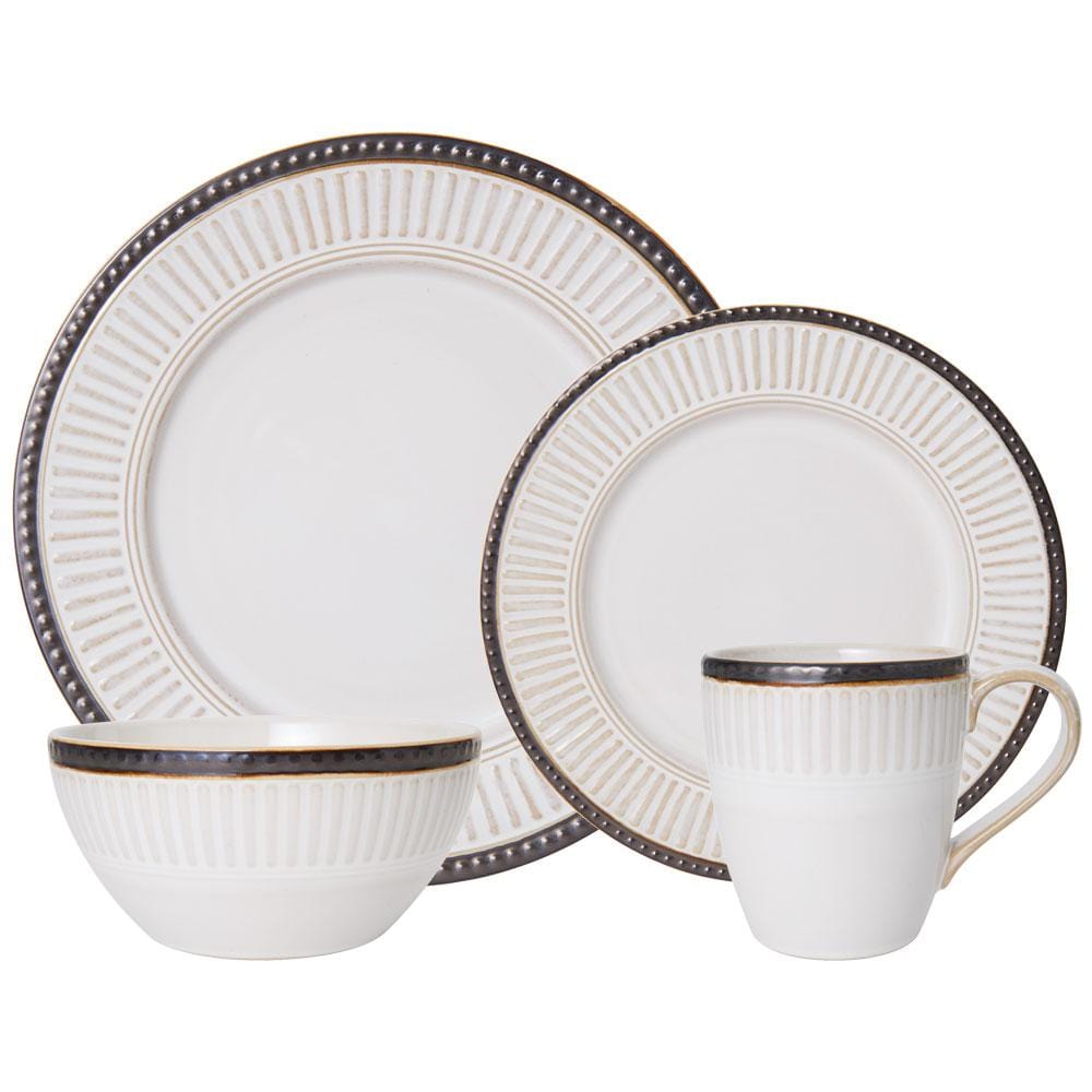 Promenade Column 16 Piece Dinnerware Set. Service for 4