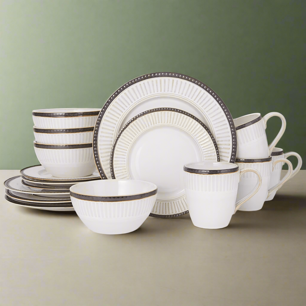 Promenade Column 16 Piece Dinnerware Set. Service for 4