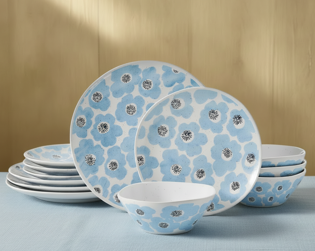 Radiant Floral 12 Piece Set. Service for 4