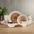 Remi Beige 16 Piece Dinnerware Set. Service for 4