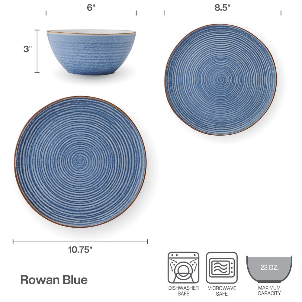 Rowan Blue 12 Piece Set. Service for 4