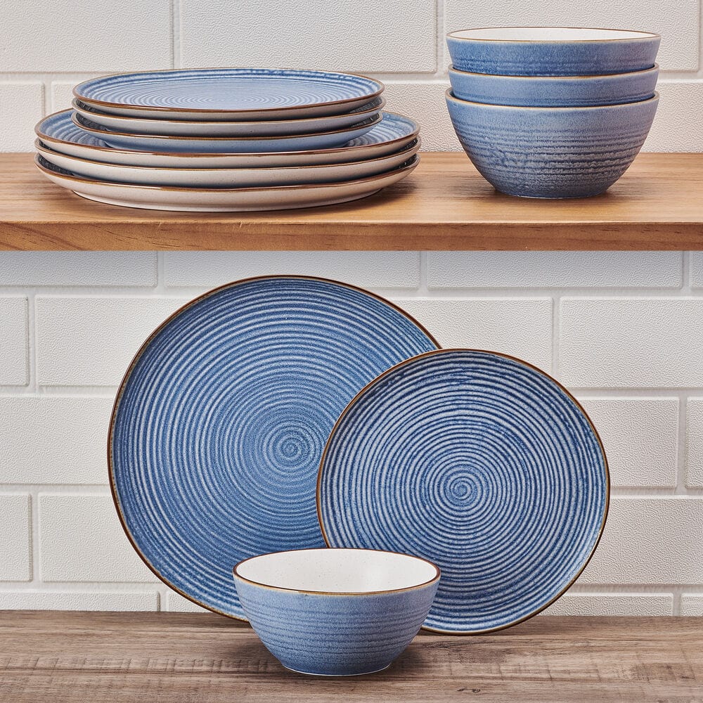 Rowan Blue 12 Piece Set. Service for 4