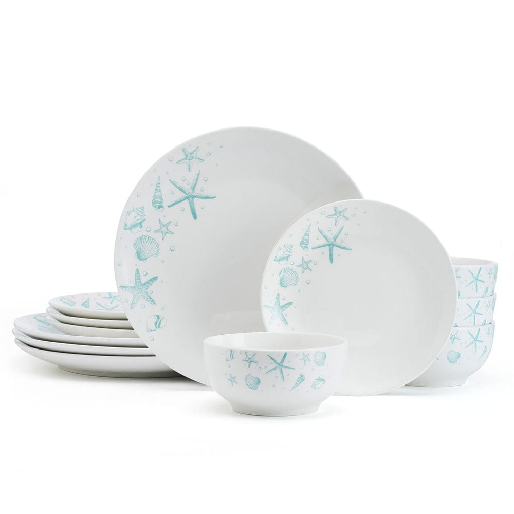 Tahiti 12 Piece Dinnerware Set. Service for 4