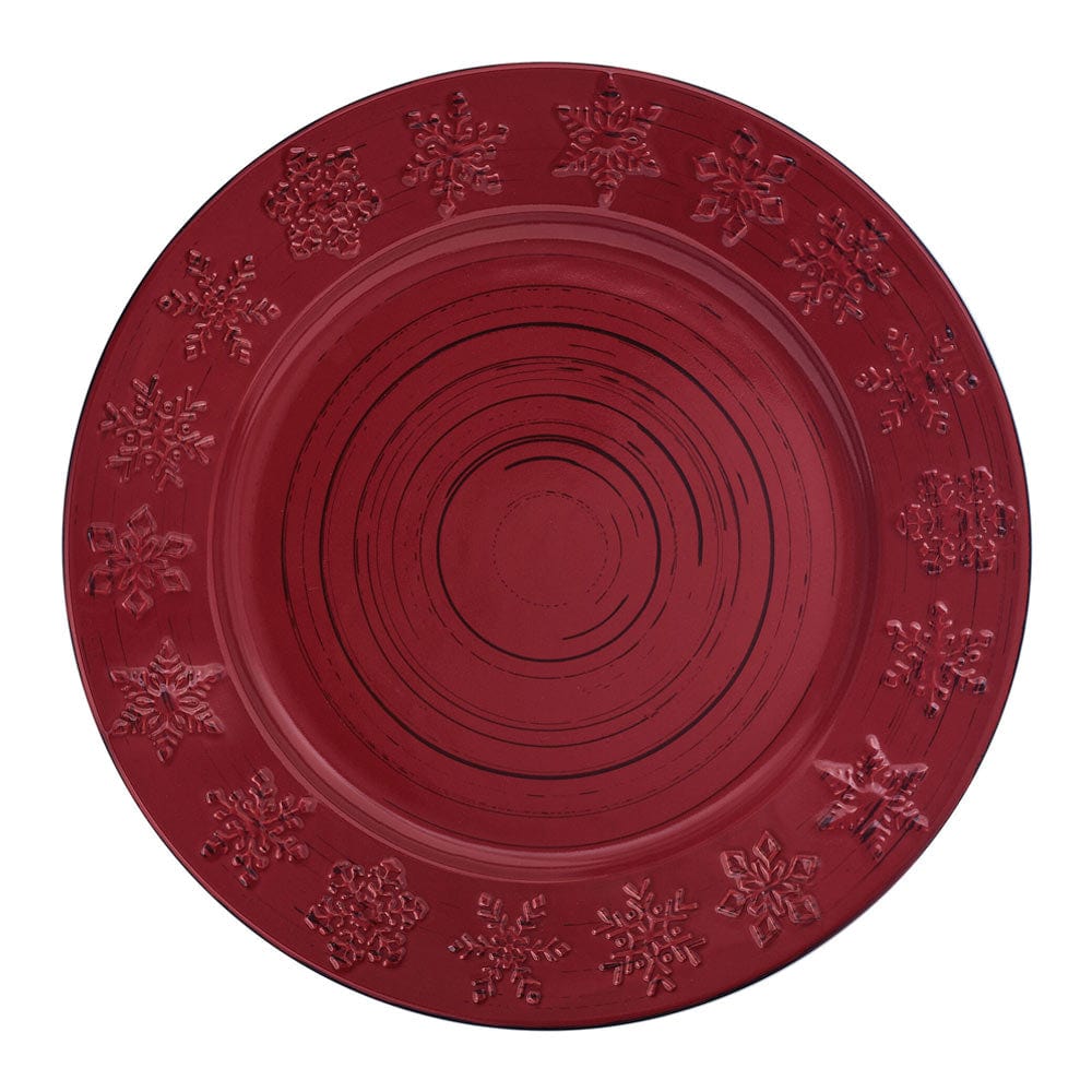 Trellis Snowflakes 12 Piece Dinnerware Set. Service for 4