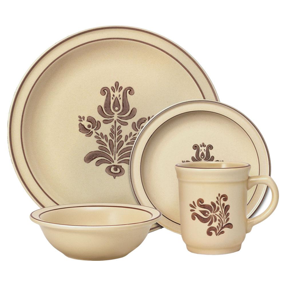 Village 16 Piece Dinnerware Set. Service for 4