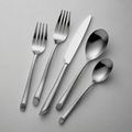 Wave Forged Satin 20 Piece Flatware Set. Service for 4